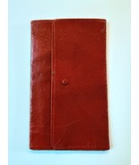 BVLGARI ROMA NEW YORK Vintage Red Leather Tri-Fold Necklace Travel Case Italy - $149.99