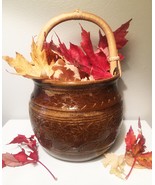 Artisan Pottery: Fall Leaves Stoneware Basket / Vessel (RB01) - €25,64 EUR