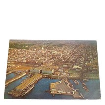 Postcard Aerial View Of Downtown San Diego From The Harbor Chrome Posted - £5.59 GBP