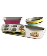Gibson Home ColorSplash Lyneham 5 Piece Carbon Steel Bakeware Set Gray - $40.69 CAD