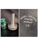 Vintage Aksel Holmsen V9 MCM Norway Pewter Metal Small Round Vase Norweg... - €28,60 EUR