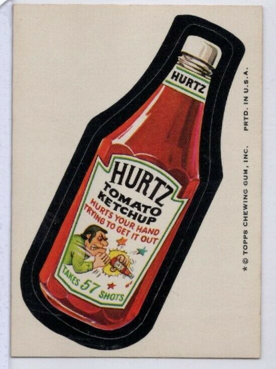 Hurtz Tomato Ketchup 1974 Wacky Packages Series 7 Spoof of Heinz - $14.99