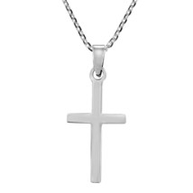 Simply Faithful Everyday Cross Sterling Silver Pendant Necklace - £12.65 GBP