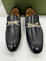 Gucci Men’s  Black Leather Betis Glamour Loafer Shoes US 8.5 UK 7.5 New In Box - £592.73 GBP