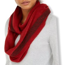 Calvin Klein Red Lurex Stripe Wrap Knit Infinity Scarf New - £14.62 GBP