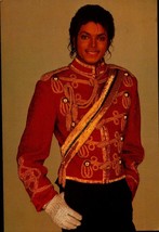 Michael Jackson In Red Brocade Coat Full Color Postcard 1990 -BK41 - £9.49 GBP