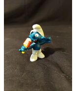 POPSICLE SMURF - 20053 - SMURFS VINTAGE 1978 SCHLEICH PEYO 2&quot; PVC FIGURE - $8.41