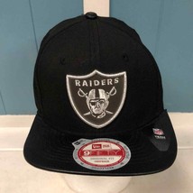 New Era 9Fifty Cap NFL Team Las Vegas Raiders SnapBack Hat pleather brim... - £34.93 GBP