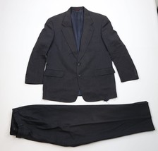 Vtg 90s Streetwear Mens 44R Distressed 2 Piece Suit Wedding Charcoal Gra... - $98.95
