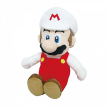 Nintendo Super Mario Bros. Fire Mario 10&quot; Plush Toy White - £20.35 GBP