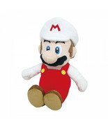 Nintendo Super Mario Bros. Fire Mario 10&quot; Plush Toy White - £20.31 GBP