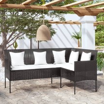 Outdoor Garden Patio Poly Rattan L-Shaped Corner Sofa Couch Chair With C... - $238.21+