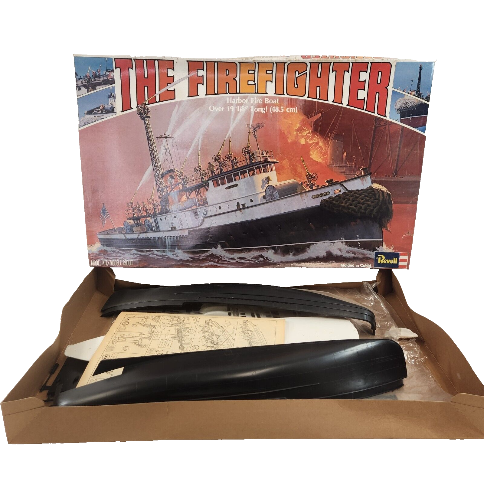 Revell The Firefighter Harbor Fire Boat Model Kit #5200 1979 USA Open Box - £75.89 GBP