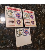 Vintage MLB 1984 Team Sticker Sheets Baseball Bonanza Brewers A&#39;s Mets G... - £10.59 GBP