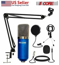 5 Core Pro Condenser Microphone Mic w/ TripodStand For Game Chat Audio R... - £18.63 GBP