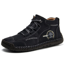 Leather Men Casual Shoes British Style Comfortable Men Fashion Walking Shoes Big - £40.73 GBP