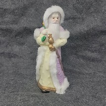 Vintage K&#39;s Collection Santa Figure with Faux Fur Old World Porcelain 7 1/2&quot; - £13.12 GBP