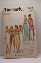 Butterick 6288 Size 12 Bust 34 Slip Petticoat Bra and Briefs - $18.99