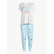 Joyspun Women&#39;s Short Sleeve T-Shirt &amp; Joggers Pajama Set Coast Size 2X ... - £7.77 GBP