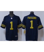 Men's Micah Parsons #1 Stitched Jersey Navy Yellow - $45.00