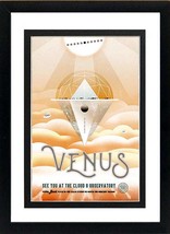 Venus Graphic Inspirational NASA Travel Poster Custom Framed &amp; Mated Finest Qual - £49.92 GBP