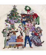 Vintage partially finished Christmas picture counted cross stitch project - $19.75
