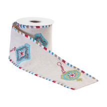 Ornament Holiday Ribbon 4&quot; x 5 yds. - $968.40 MXN