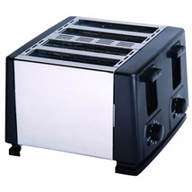 Brentwood 1300W 4 Slice Toaster in Black and Silver - $1,073.57 MXN