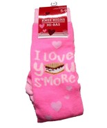 Funky Novelty Hot Pink-I LOVE YOU S&#39;MORE-Knee Socks Casual Fun Food Hear... - £4.44 GBP