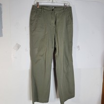 Womans Chicos Platinum Olive green cotton/spandex Pants Size 1 Short - £15.33 GBP