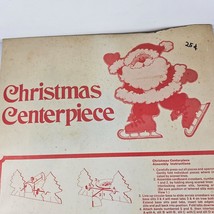 Vintage Current Inc Christmas Centerpiece Skating Santa Holiday Decor 1979 - £31.46 GBP