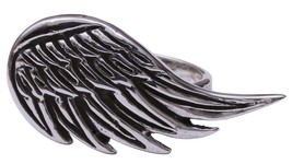 Angel Wing Hand Cast Fine Sterling Silver Ring Femme Metale .925 Sizes 5-9 - $146.00