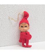 Vintage Pixie Elf Kneehugger Red 4&quot; Ornament Figure - $452.18 MXN
