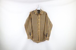 Vintage 70s Izod Lacoste Boys Size 20 Collared Long Sleeve Button Shirt Plaid - £27.21 GBP