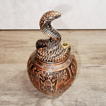 COLLECTIBLE copper finish cobra snake table top  LIGHTER - $34.65