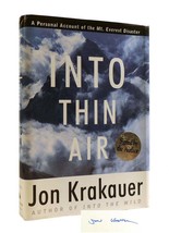 Jon Krakauer INTO THIN AIR A Personal Account of the Mt. Everest Disaster Signed - £475.93 GBP