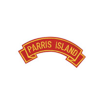 Marine Corps Parris Island Military Embroidered Usmc Red Shoulder Rocker Patch - £23.97 GBP