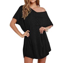 Beach Cover Up Plus Size For Women Short Sleeve Nightgown Coverups For W... - £20.43 GBP