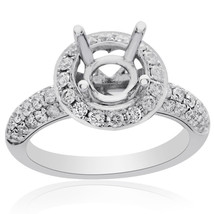 0.81 Carat Diamond Engagement Ring 14K White Gold Setting - £870.56 GBP