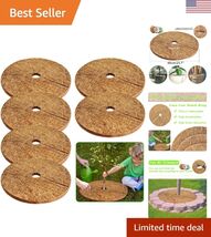 Natural Coconut Coir Tree Protector Mats for Weed Prevention &amp; Plant Nou... - $46.56