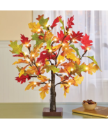 LED Lighted Autumn Maple Tabletop Tree Table Centerpiece Mantel Fall Dec... - $59.50 CAD