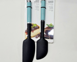 Kitchen Aid Mixer And Scraper Spatula 2 Pack Light Blue Black Heat Resis... - $33.99