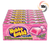 Full Box 18x Packs Wrigley's Hubba Bubba Original Bubble Gum ( 5 Piece Packs ) - £20.37 GBP