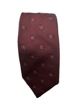 GUCCI Men&#39;s Tie 58” Long Red Blue Geometric Print 100% Silk Made in Ital... - $49.45
