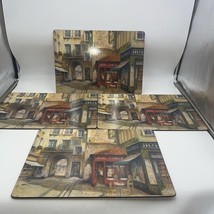 CAFE ROUGE - Gifts of Art - Set of 4 Placemats Cork Backed 11&quot; x 16&quot;  Tw... - $69.25