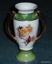 Two Handle Green Bird Vase Porcelain Collectible Two Different Images - ... - $29.09