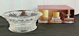 Vintage Gorham Crystal Marquette Reversible Candle Holder 8&quot; w/ Original Box !!! - £11.10 GBP