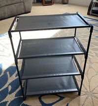 4 Tier Small Shoe Rack, Narrow Stackable Storage 10.2&quot;D x 16.3&quot;W x 21.5&quot;H - $25.09 CAD