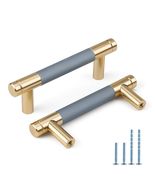 Rergy Knurled Cabinet Handles 3in Hole Center 10Pack Champagne Bronze Ro... - $25.78 CAD
