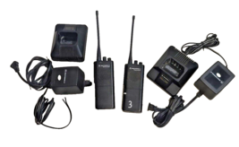 2PCS GP300 Motorola Radius 2 Way Radios P94YPC20C2AA UHF / AND 2PCS CHAR... - £66.31 GBP